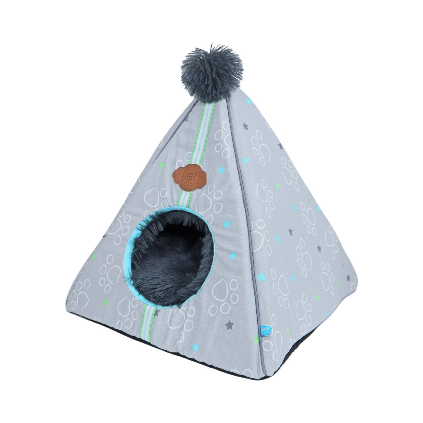 lief! Hondenhuis / Kattenhuis - tipi hond/kat - 50x50 cm blauw