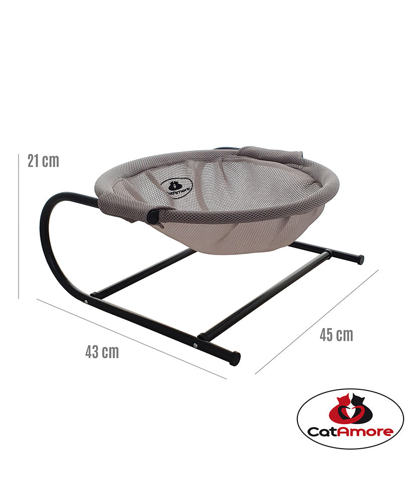 CatAmore Kattenbed Schommelwieg voor katten Huisdierenbed Kattenhonden Hondenbed Wasbaar Stof Metaal