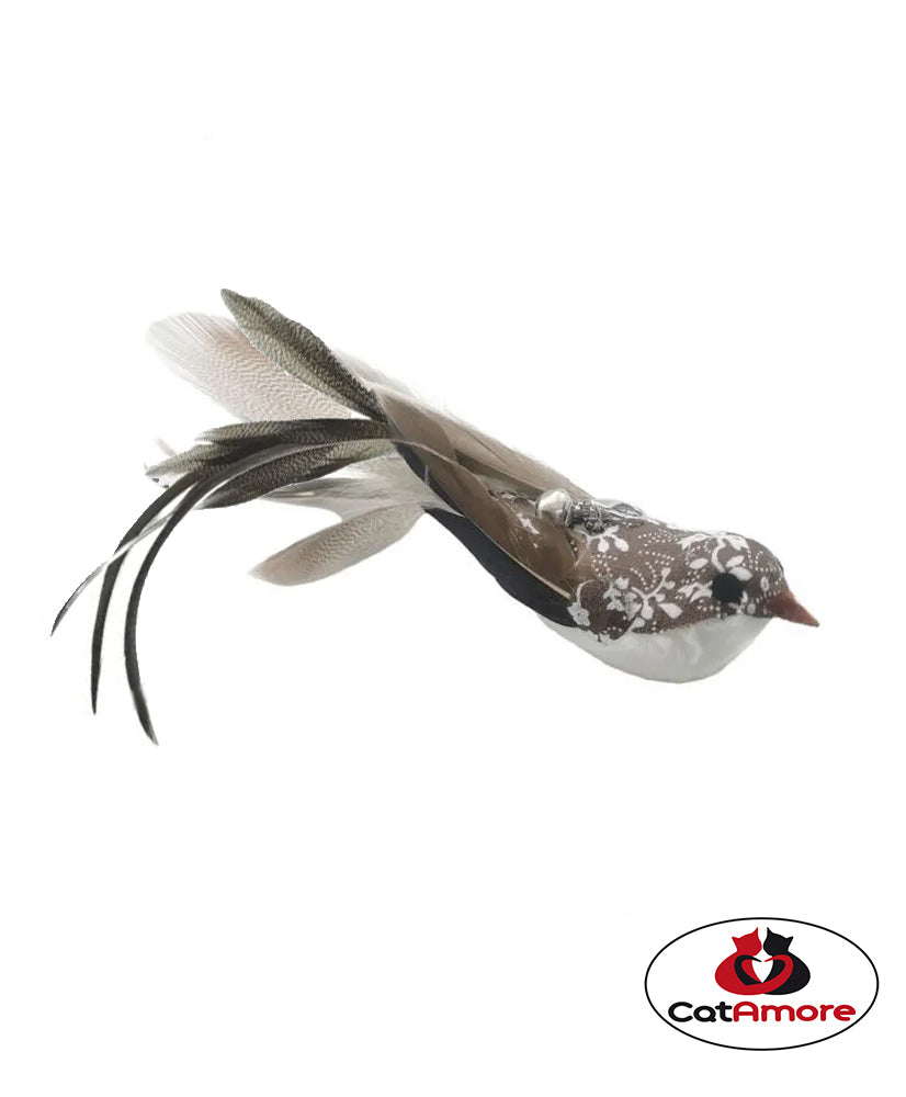 CatAmore interactieve kattenhengel met vogel en zuignap speelhengel belveer 95 cm lang