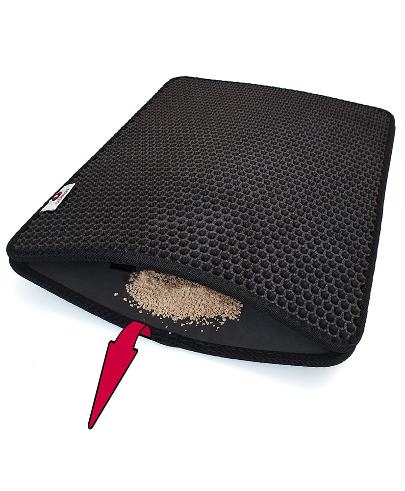 Tapis de litière pour chat XXL grand tapis de litière pour bac à litière comme tapis de sol pour toilette de chat sous-couche 2 différentes tailles