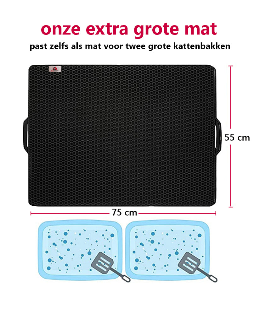 Tapis de litière pour chat XXL grand tapis de litière pour bac à litière comme tapis de sol pour toilette de chat sous-couche 2 différentes tailles