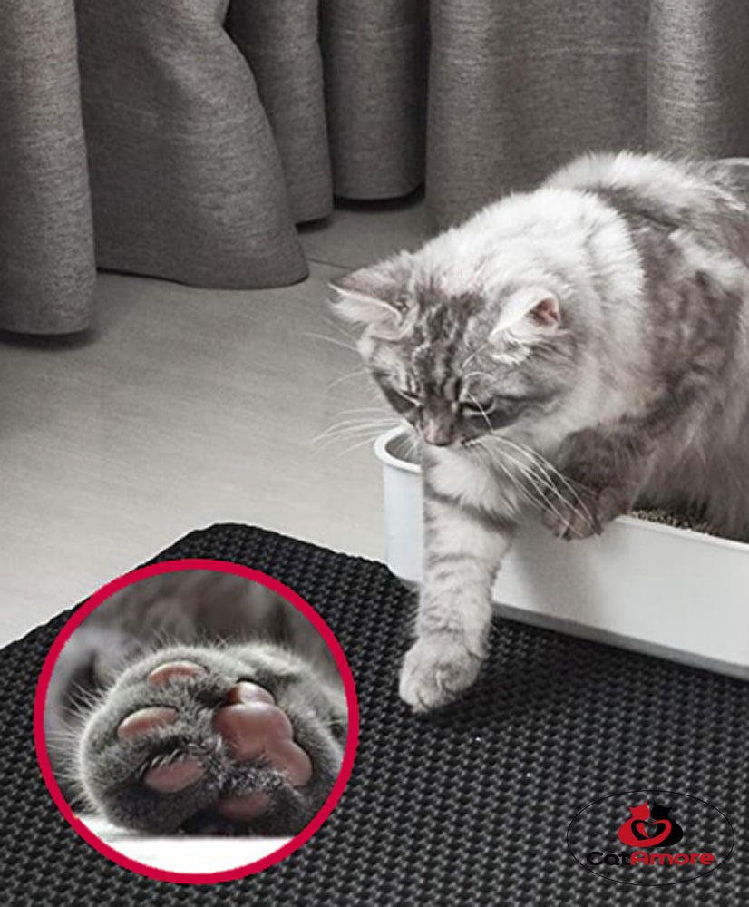 Kattenbakmat - XXL grote kattenbakmat als vloerkleed voor kattentoilet - onderlegger - 2 verschillende afmetingen