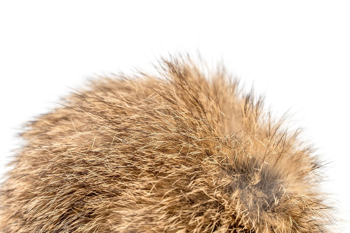 Roger Rat kattenspeelgoed – bontbal van natuurlijk konijnenbont met leren staart