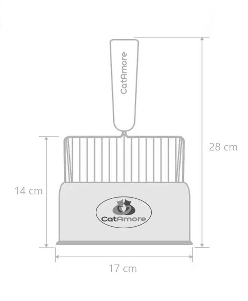 CatAmore XXL Kattenbakschep Metaal met Houten Handvat en Houder