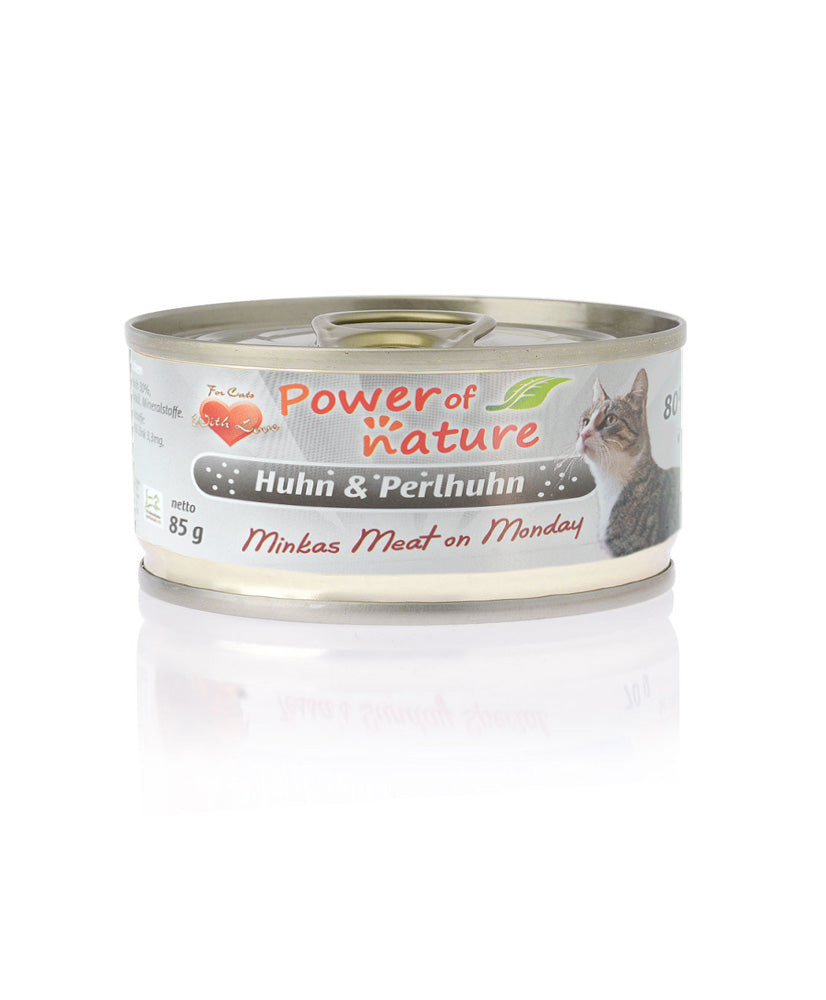 85g Power of Nature Natural Cat Minka’s Meat on Monday Kip & Parelhoen