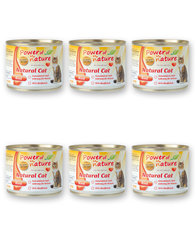 Natural Cat Natvoer Rund 6 x 200g