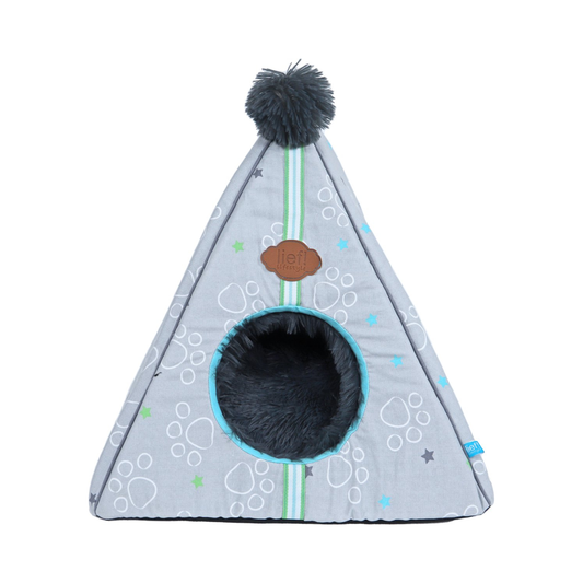 lief! Hondenhuis / Kattenhuis - tipi hond/kat - 50x50 cm blauw