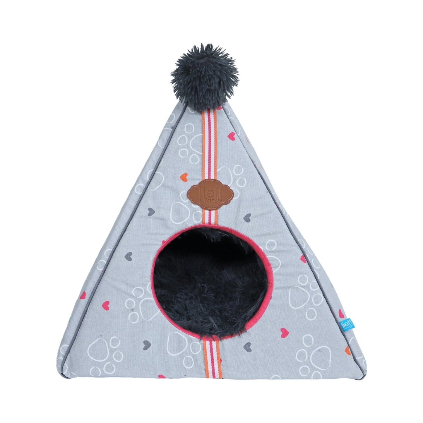 Lief! Tipi hondenhuis / kattenhuis 50x50 cm – gezellig pluche tentje voor kleine honden en katten