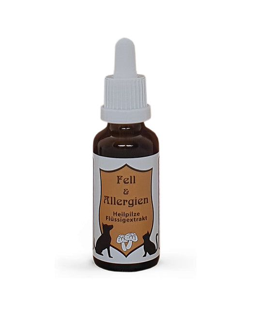 CatAmore medicinale paddenstoelen vloeibaar extract voor dieren mycotherapie VACHT & ALLERGIEEN voedingssupplement 30ml