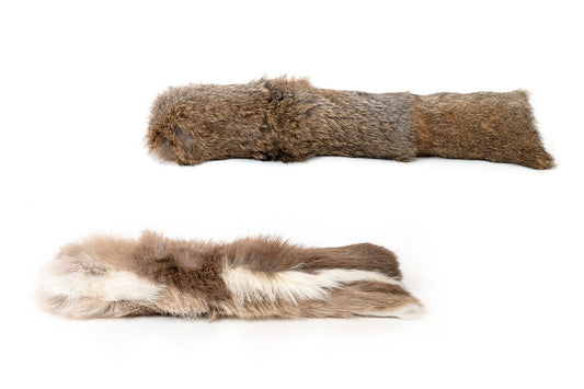 Kattenkussen van konijnenbont – natuurlijk speelgoed maat S (25 cm)