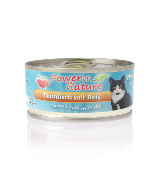 85g Power of Nature Natural Cat Haven's Fish on Friday Thon avec riz