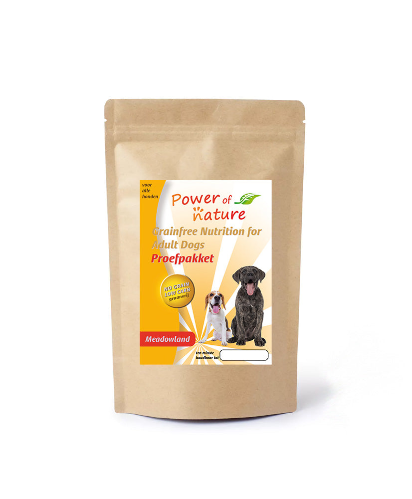 300g Power of Nature Meadowland DOG hondenvoer droogvoer kip glutenvrij nuggets