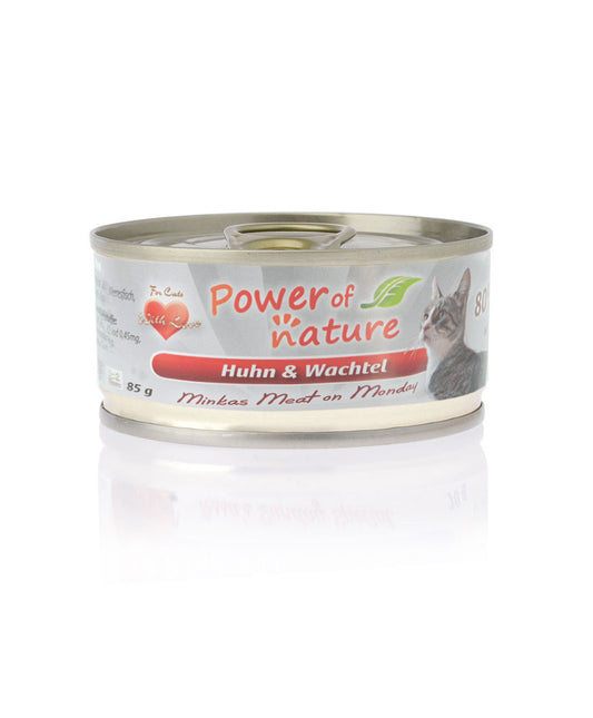85g Power of Nature Natural Cat Minka’s Meat on Monday Kip en Kwartel
