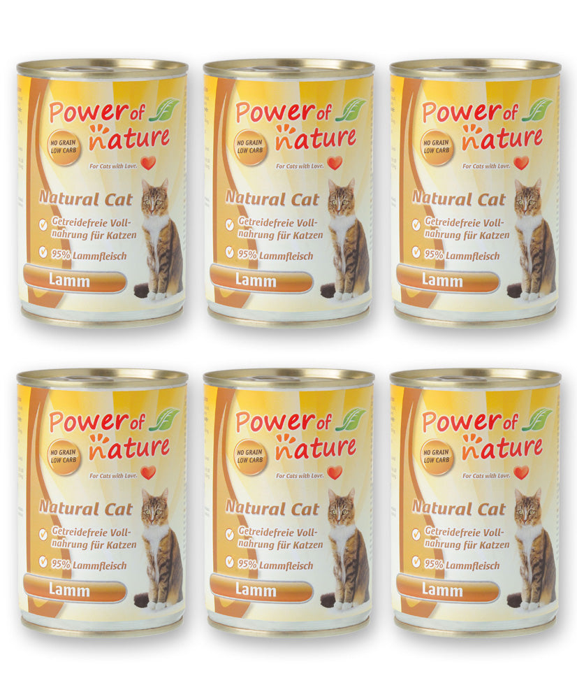 Natural Cat Natvoer Lam 6 x 400g