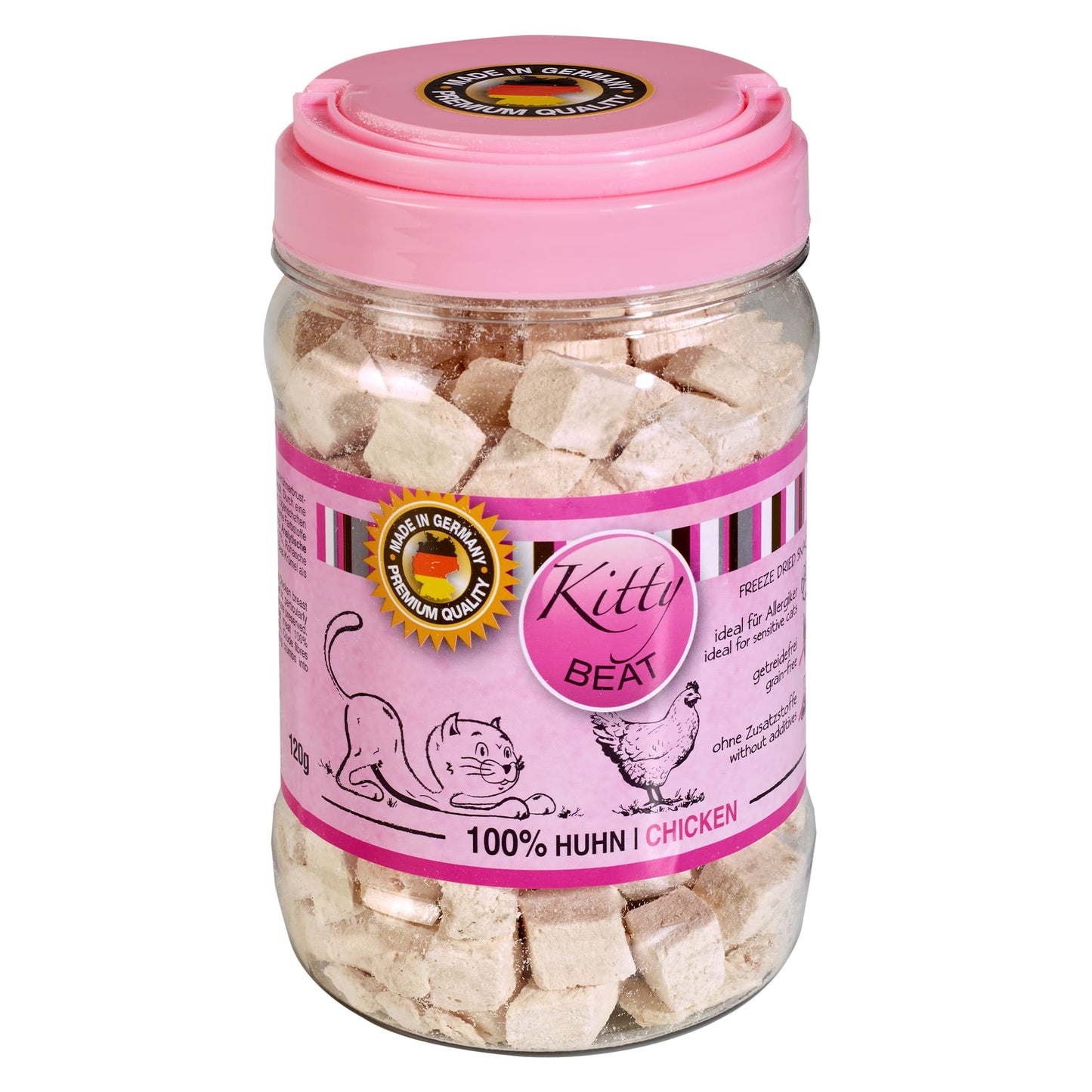 Kitty Beat 100% Kip – Gevriesdroogde Kattensnack (120 g)